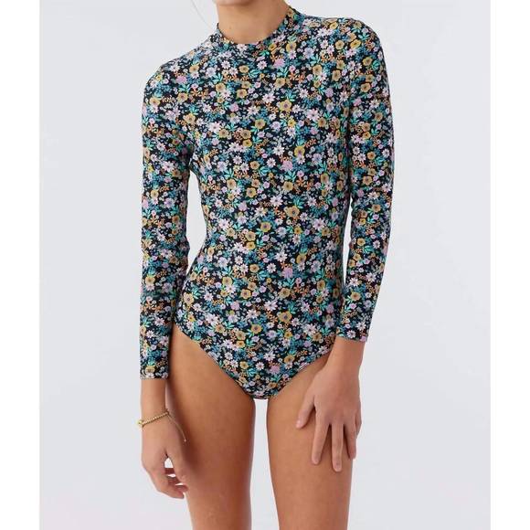 NEW O'NEILL tatum long sleeve surf suit in black - Picture 3 of 5